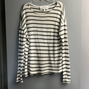 Pink Martini Lightweight Cashmere Blend ,All Seasons Sweater, Stripes, Size M